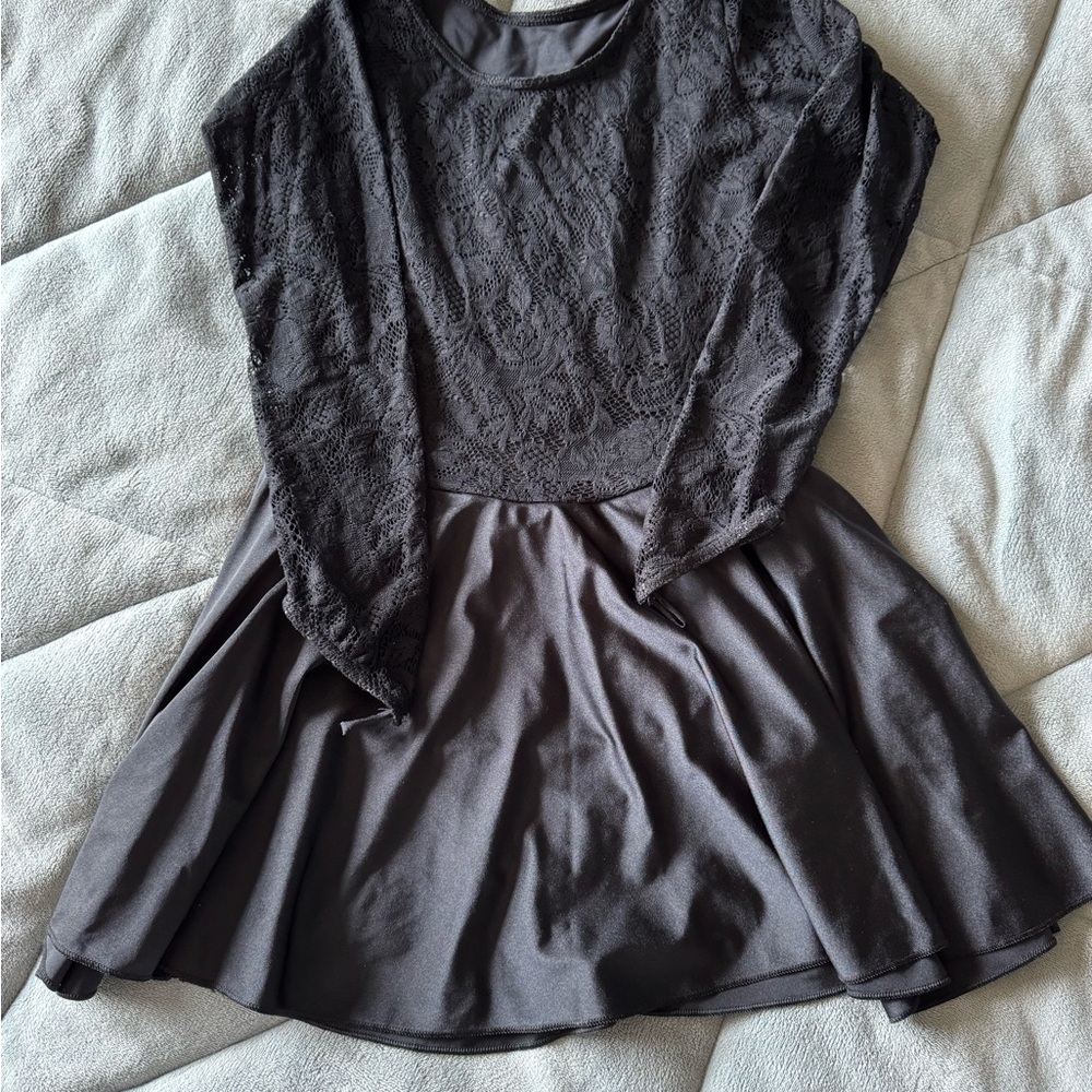 Black Lace Dance Leotard